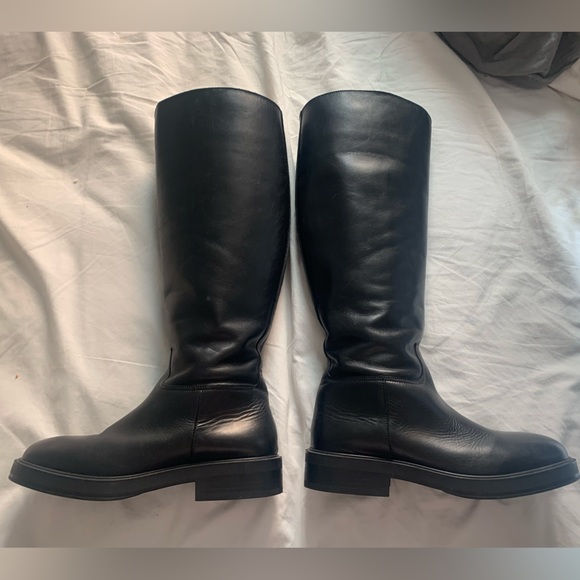 Mango Leather tall boots 10 riding 42 Eur - Picture 14 of 16